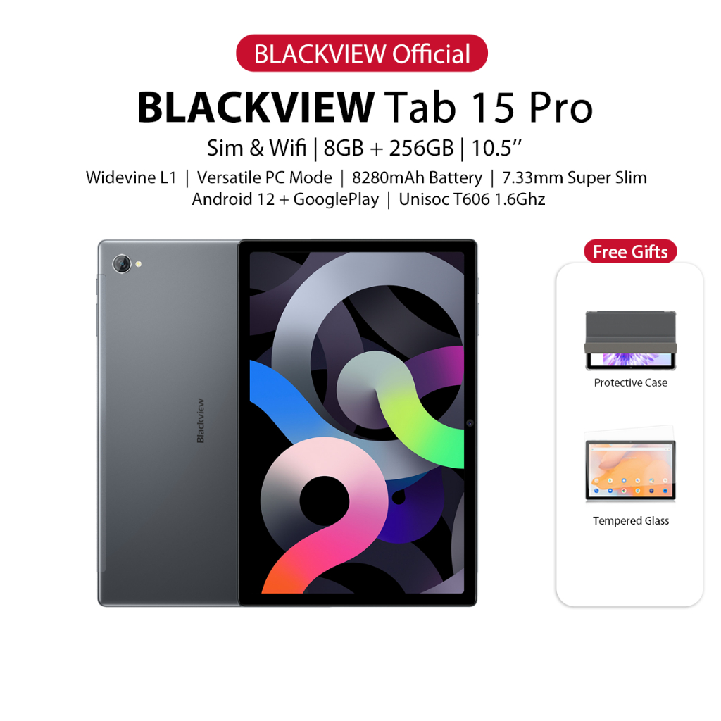 Blackview Tab 15 Pro 10.5-inch 8GB+256GB 8280mAh Battery Unisoc T606  Octa-core Widevine L1 Android Tablet PC
