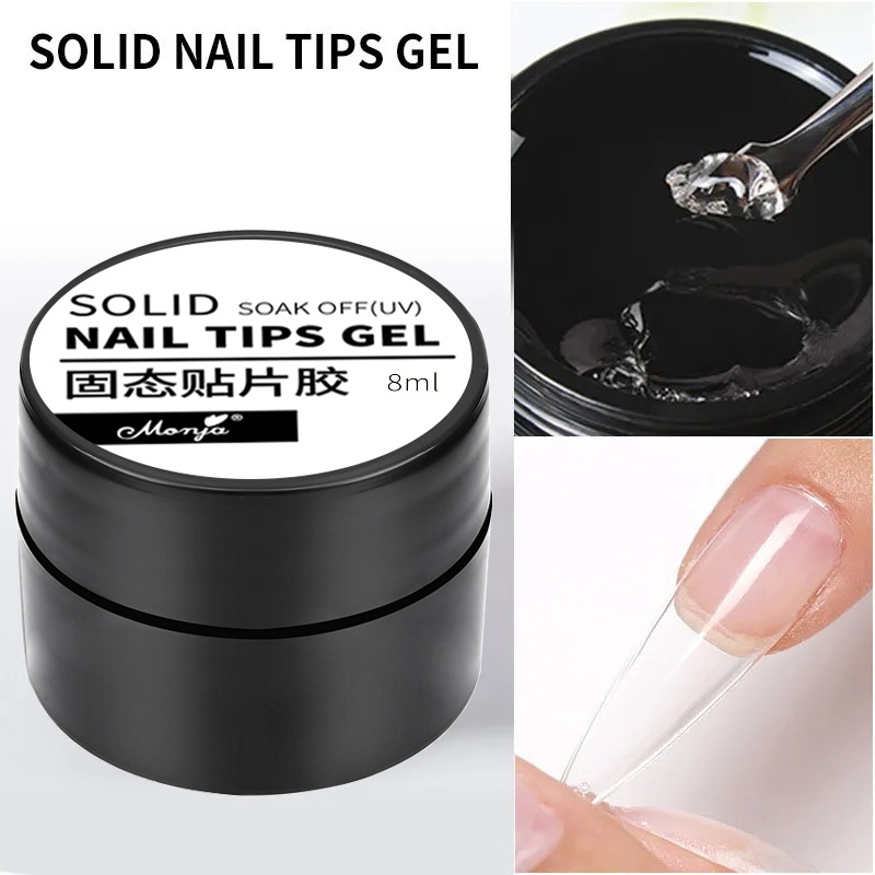 Solid Nail Tips Gel Nail Extension Gel Sticky Adhesive for False Nails ...