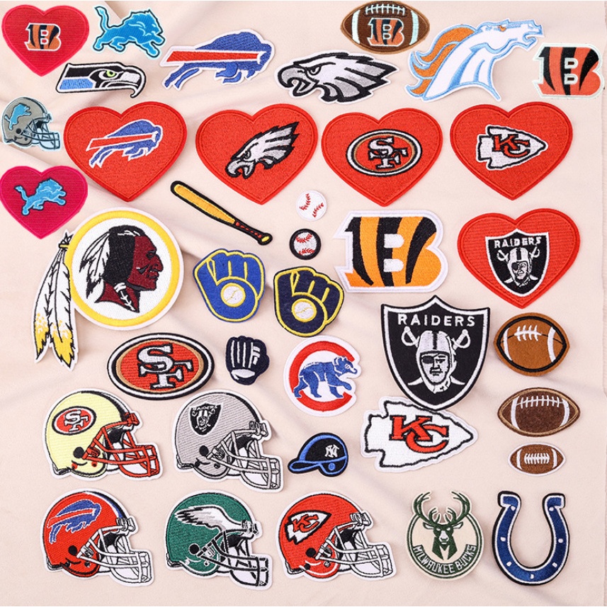 New MLB Baseball Sports Series Embroidered Cloth Stickers Ripped ...