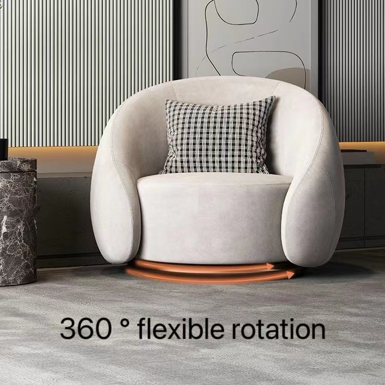 Oudi Light Luxury Arc Rotating Sofa Chair Modern Simple Living Room ...
