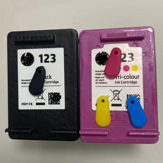 New HP 123 Black Tri-color Original Cartridge refillable add ink 2130 ...