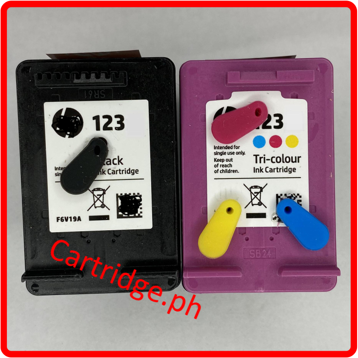 New HP 123 Black Tri-color Original Cartridge refillable add ink 2130 ...