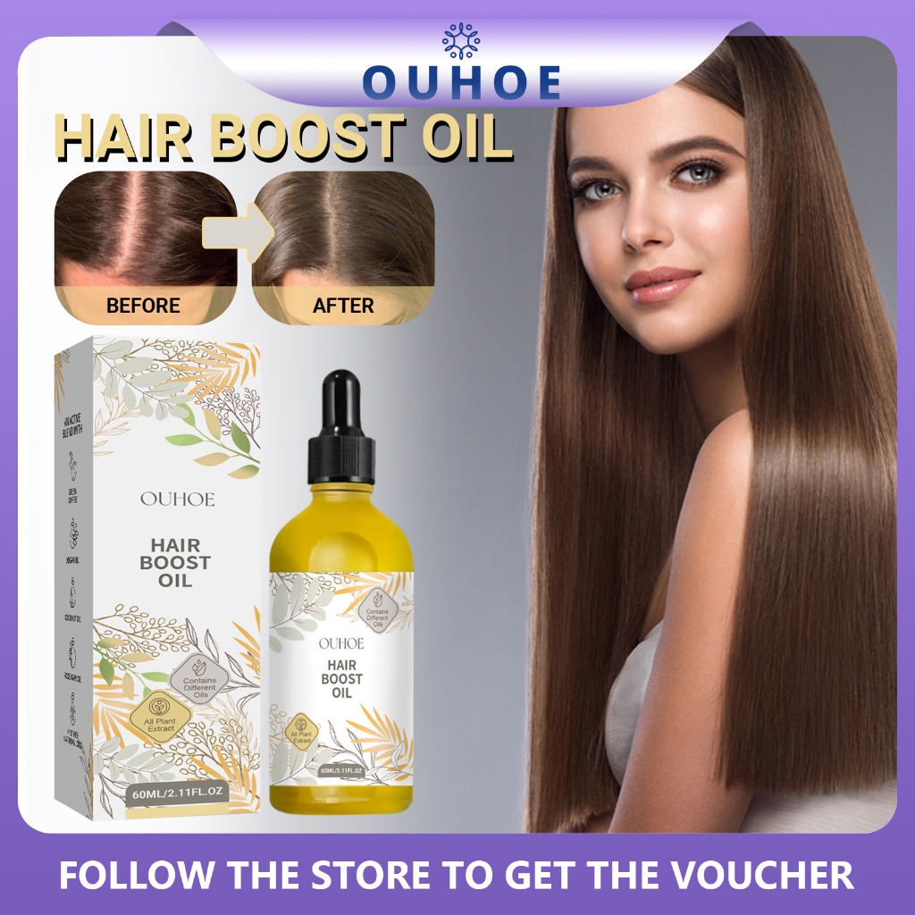 OUHOE Hair Boost Oil 60ml Hair Growth Rosemary Serum Anti Hair Thinning ...