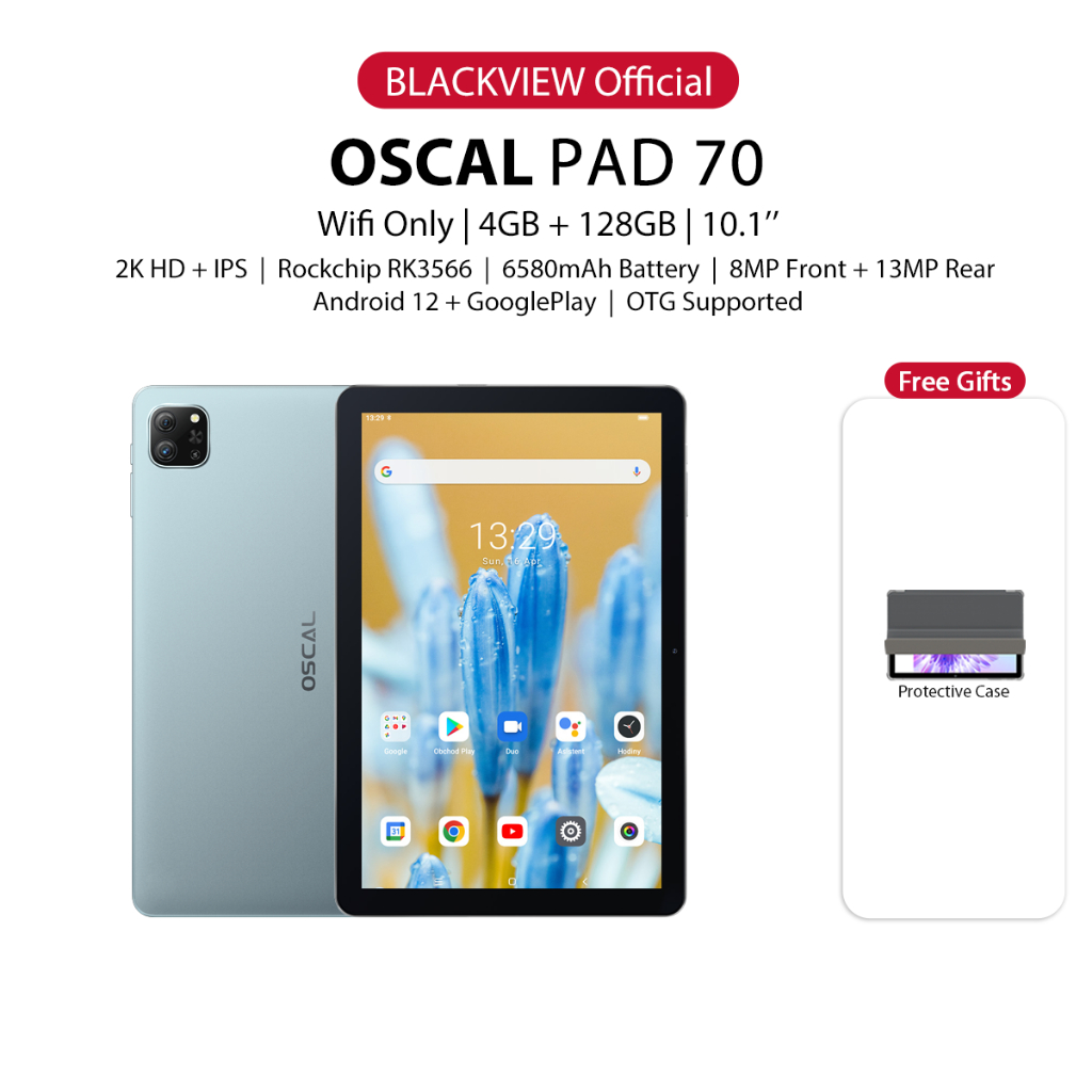 Tablet OSCAL PAD 50 WiFi 10.1 Pollici, Android 13, 64GB ROM, 6GB RAM, Nuovo Confezionato