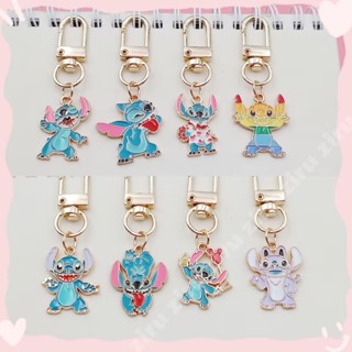 Disney Lilo & Stitch Toys Keychian Children Anime Stitch Pendant Doll  Keyring Kawaii Angel Keychians Cute Girls Christmas Gifts