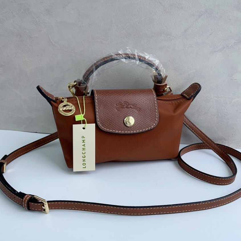 longchamp bag original Le Pliage mini sling bag handbag crossbody bag（Attached shoulder strap