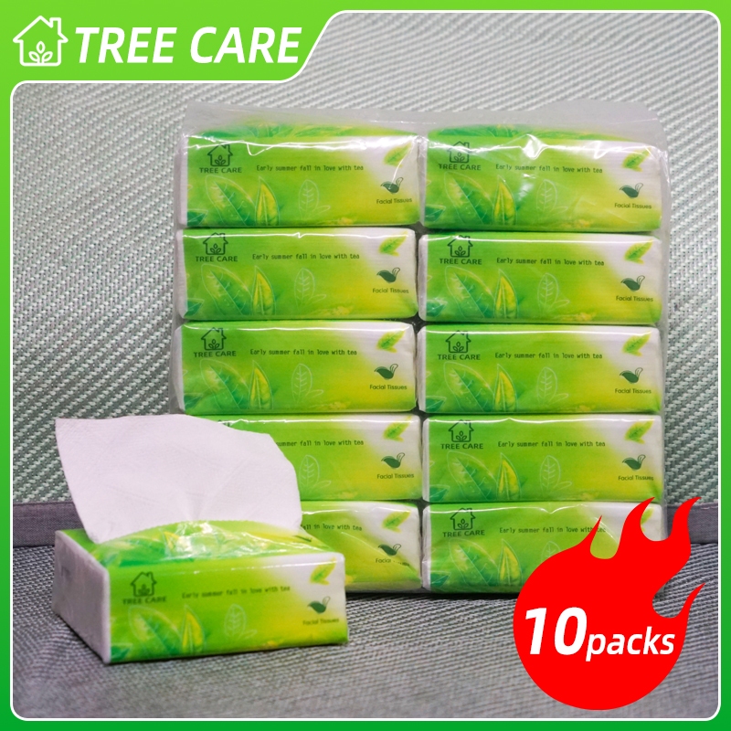 Facial Tissue Paper 4ply 1pc/8/10 Packs Organic green tea white tissue Shopee Philippines