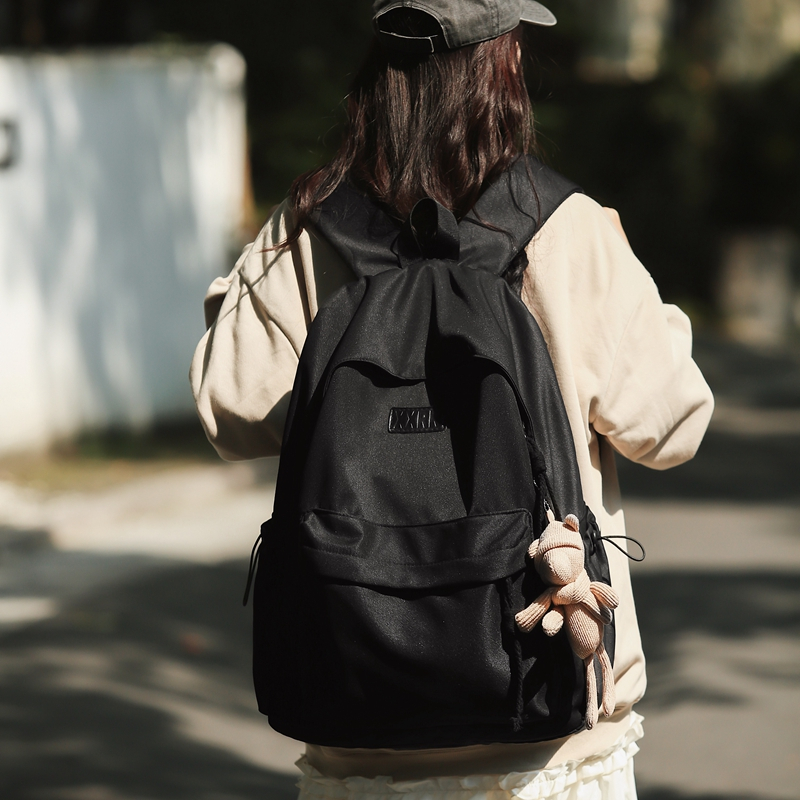 Solid Color Backpack Portable 14 inches Shockproof Laptop Bag Large ...