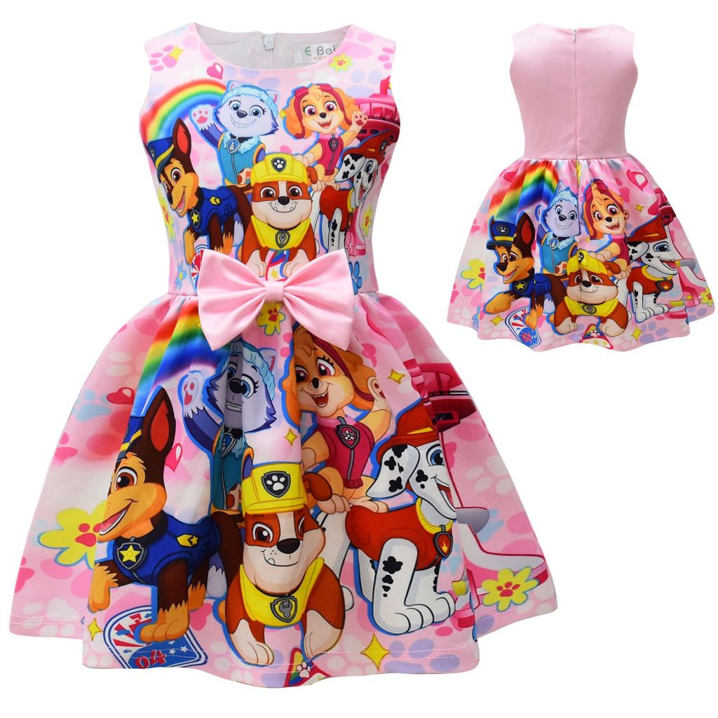 PAW Patrol Kids Girls Dresses 3-8Yrs Girl Party Dance Anime Cartoon ...