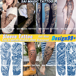 Large Size Temporary Tattoos Full Arm Sleeve Leg Thigh Sexy Body