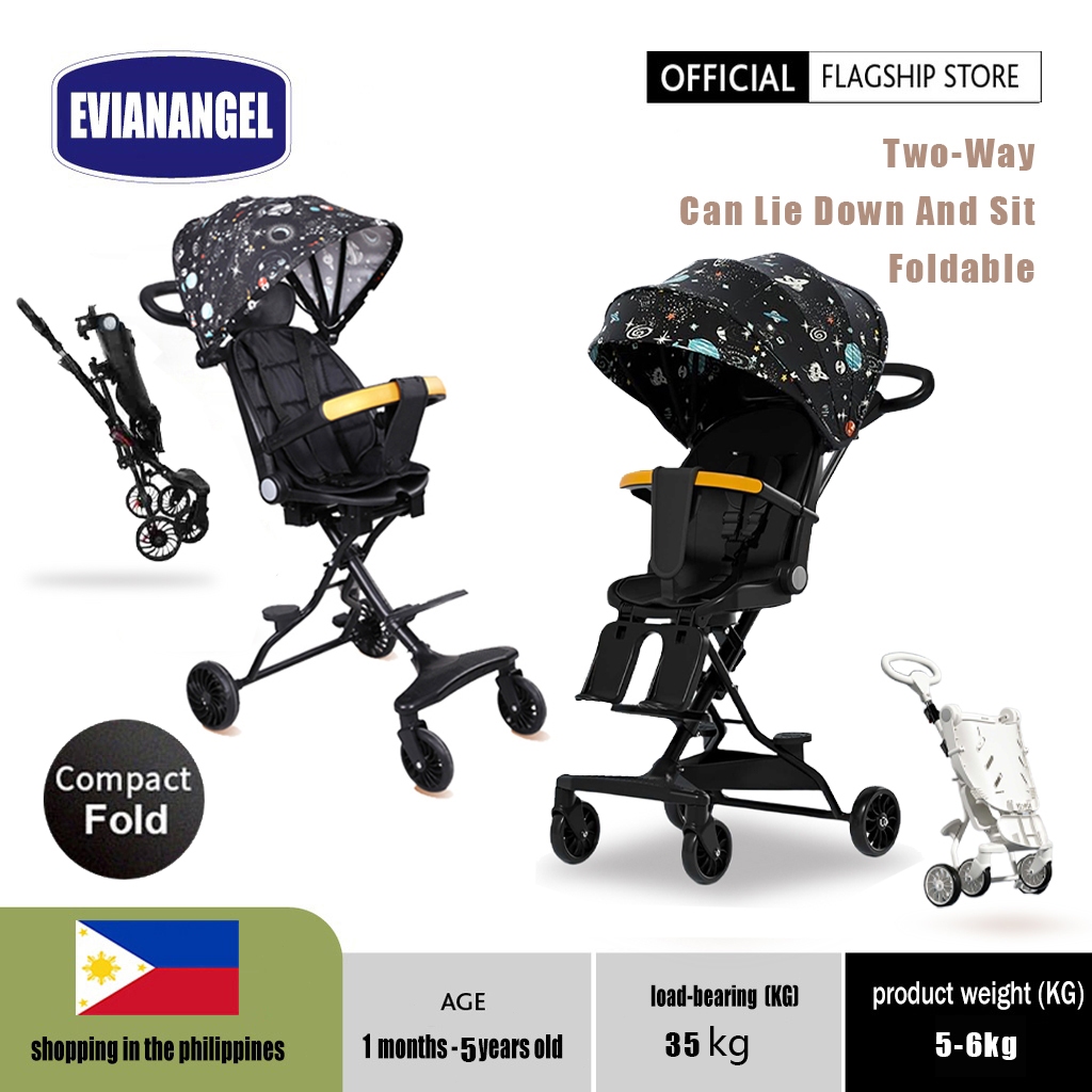 EVIANANGEL Stroller For Baby Foldable Two Way Stroller 360 Rotating
