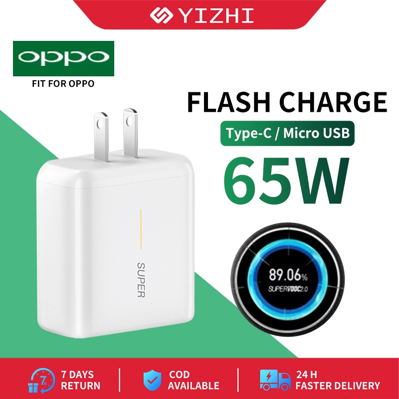 OPPO 65W Fast Charger Android Charger Type-C Micro USB Set VOOC Fast ...