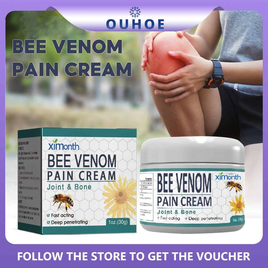 Ximonth Bee Venom Pain Cream 30g Relieves Pain Lumbar Spine, Hand And 