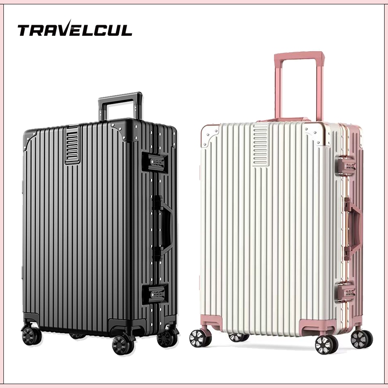 TRAVELCUL 20/24" Aluminum Suitcase Luggage Scratchresistant Ruggedly