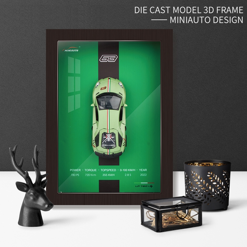 MINIAUTO 1:32 Diecast Model Car Hanging Paintings Picture Frame Alloy ...