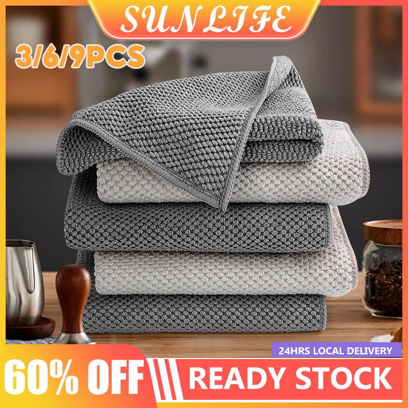 Sunlife 30*40cm Microfiber Towel Rag Multipurpose Cleaning Table ...