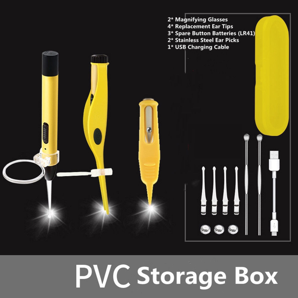 MsDear Baby Ear Wax Removal Tool Kit Ear Pick with Light and Magnifier Earwax Cleaner Ear Care