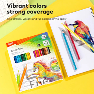 Deli 12/18/24 Color Pencil Set For Kids Long Color Pencils Set For ...