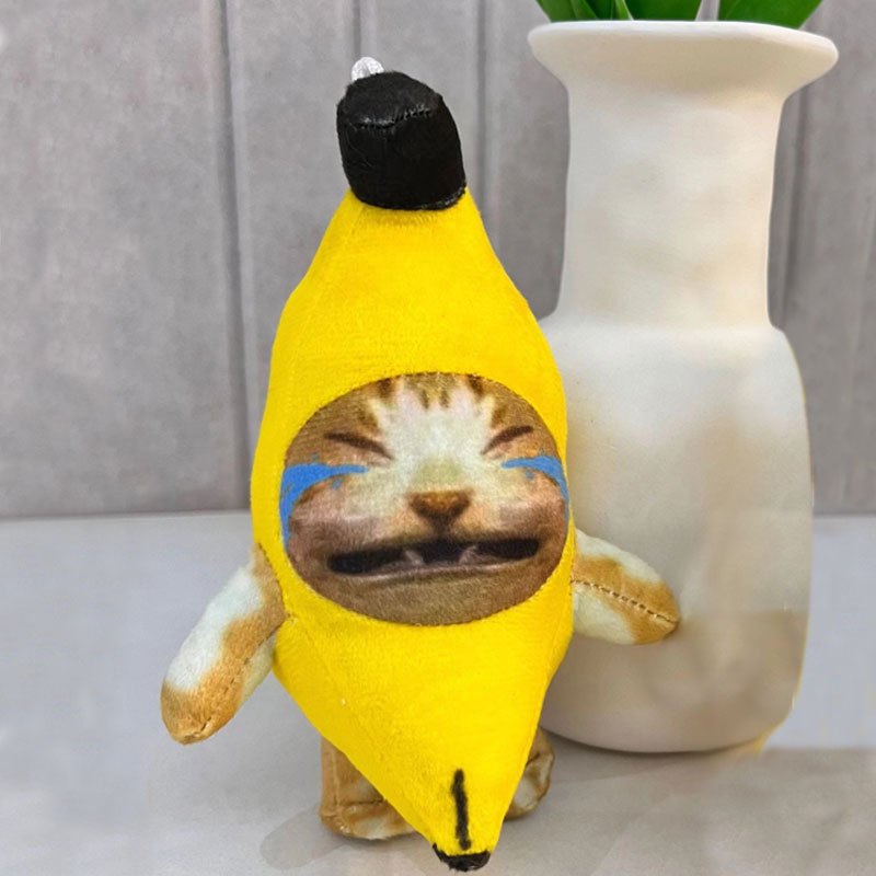 BANANA CAT crying keychain plush with sound Happy Happy Cat popular gift banana cat Shopee Philippines