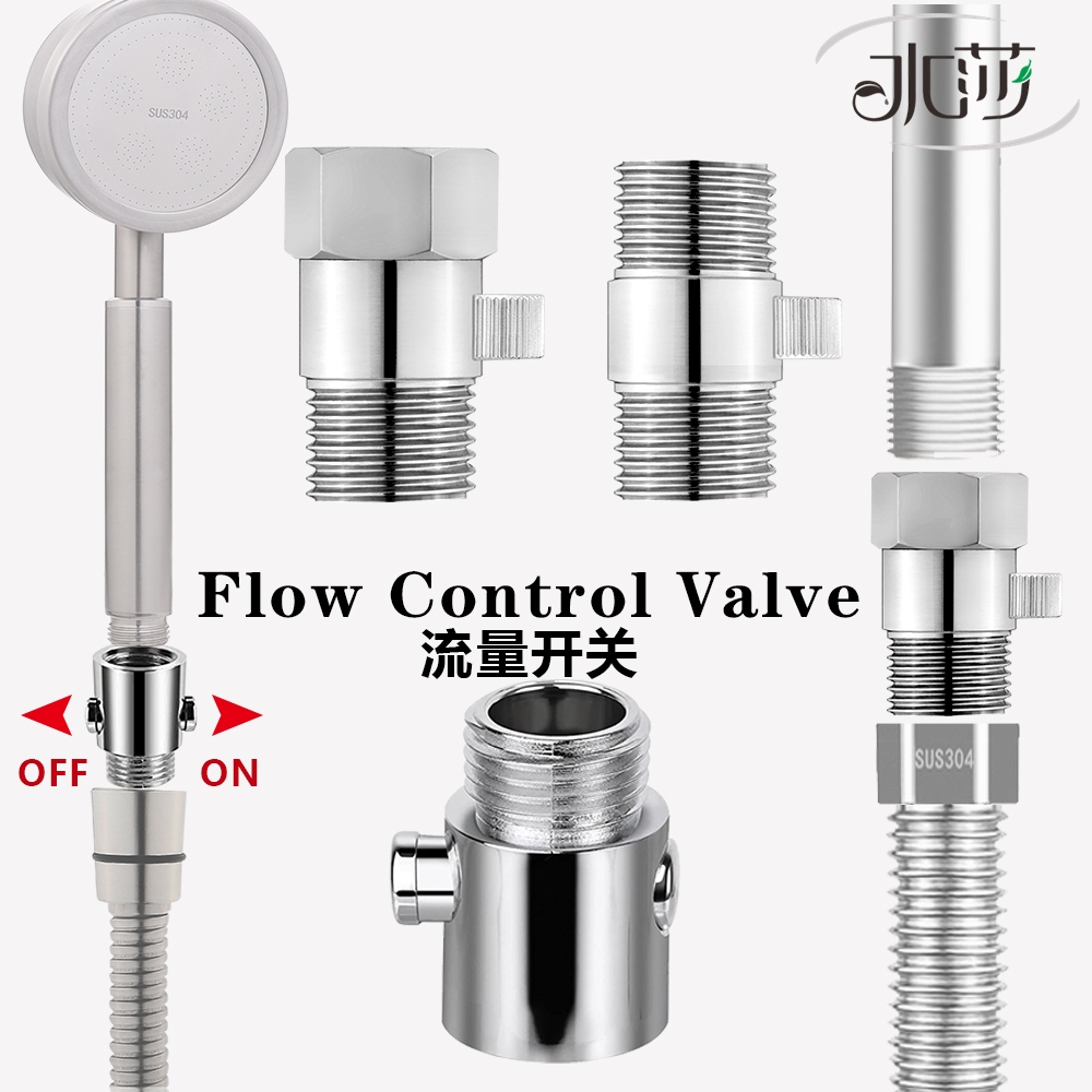SHUISHA Mini Shut Off Stop Valve Shower Head Water Flow Control ...