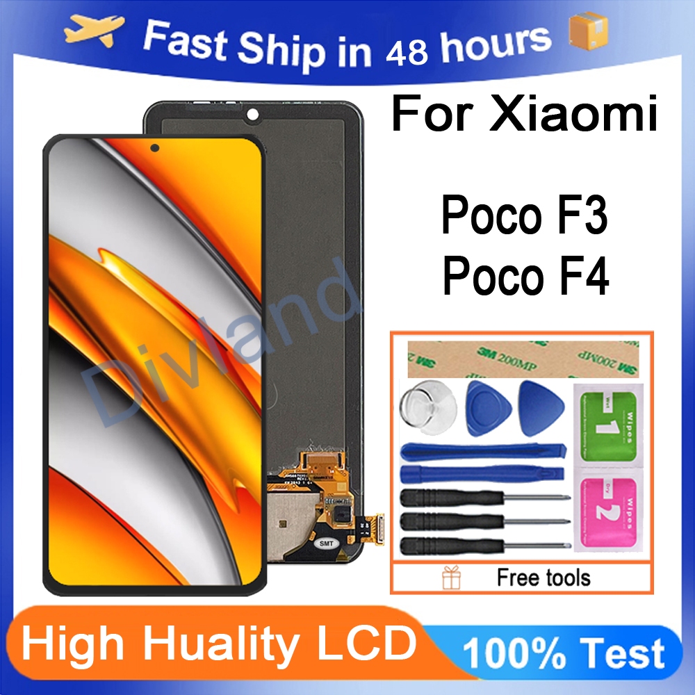 Original Amoled Xiaomi Poco F3 F4 Lcd Display Touch Screen Digitizer Assembly Replacement Parts 9957