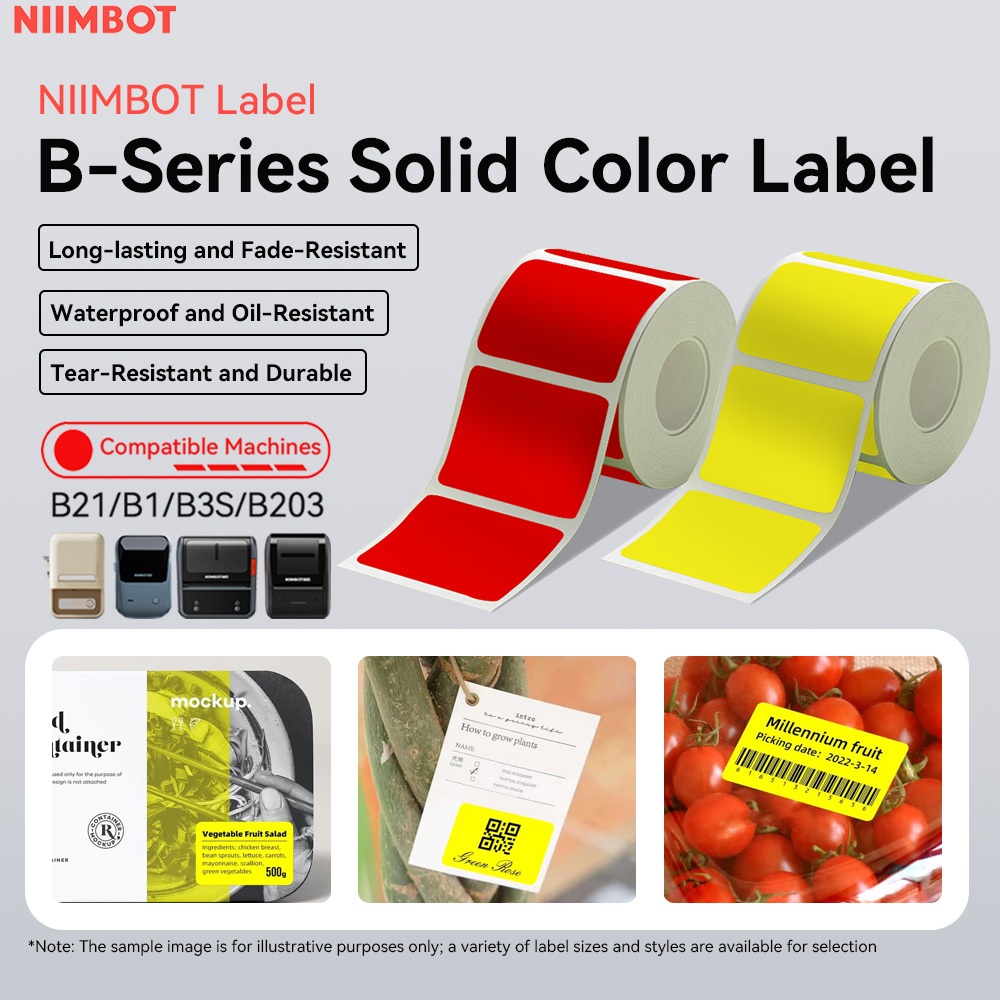 NiiMBOT B1/B21/B203/ B3s Color Thermal Label Paper Waterproof Clothing