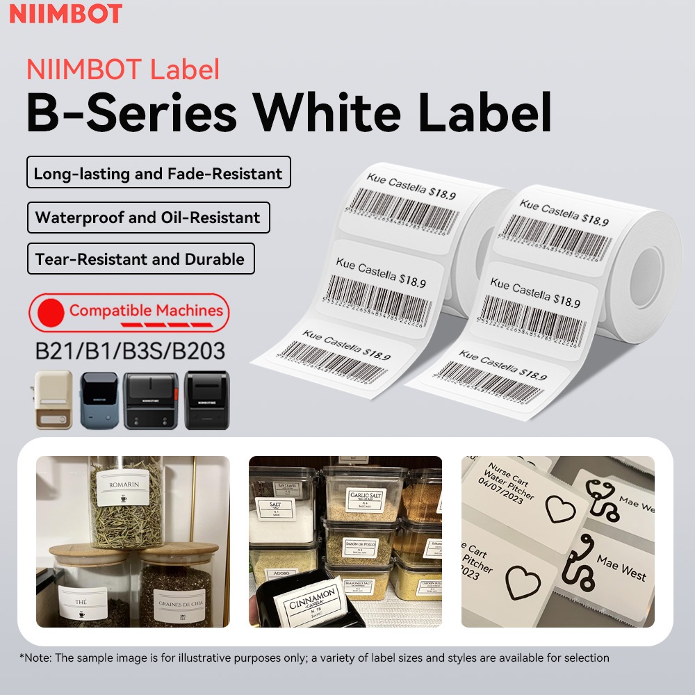 Niimbot B21/B3S Label Printing Paper Thermal Label Paper Clothing Tag