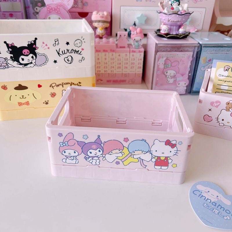 Desktop Collapsible Organizer Kuromi Cinna My Melody Pompom Purin Hello ...