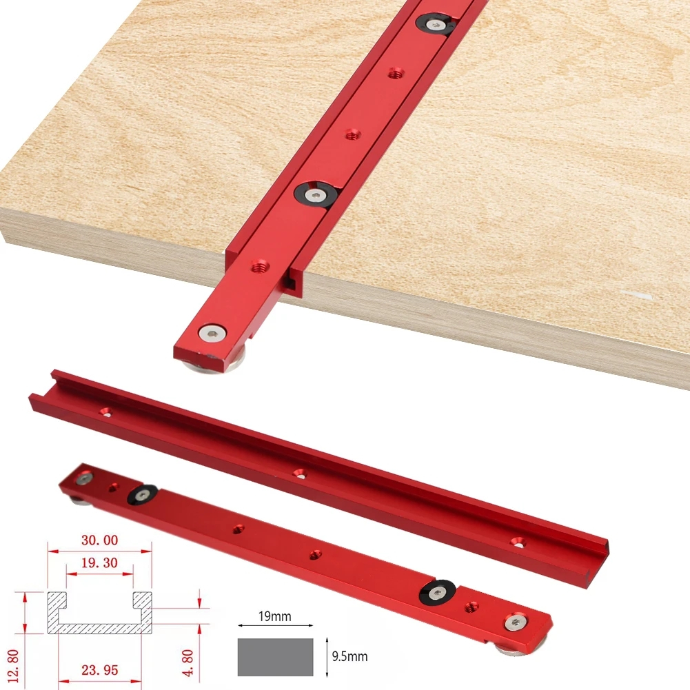 Rail En T Aluminium Pour Menuiserie - 300 Mm, Système De Glissière T-slot Pour Coupes Précises
