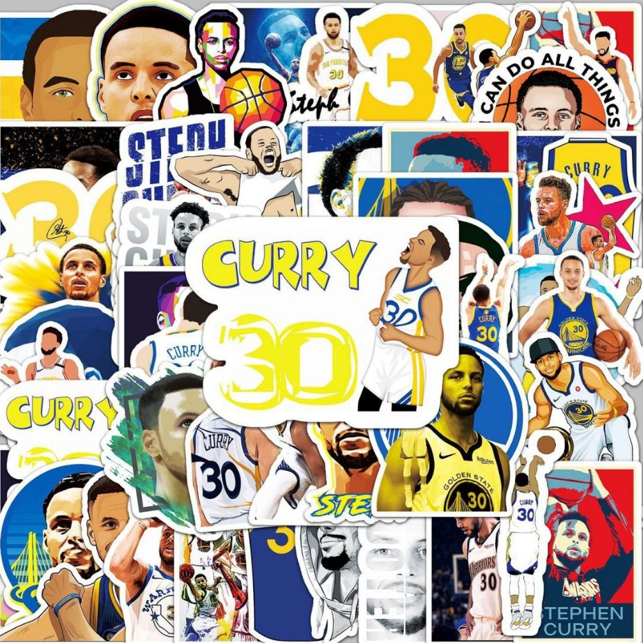 50/10Pcs NBA Curry Basketball player Cute Stickers For DIY Phones ...