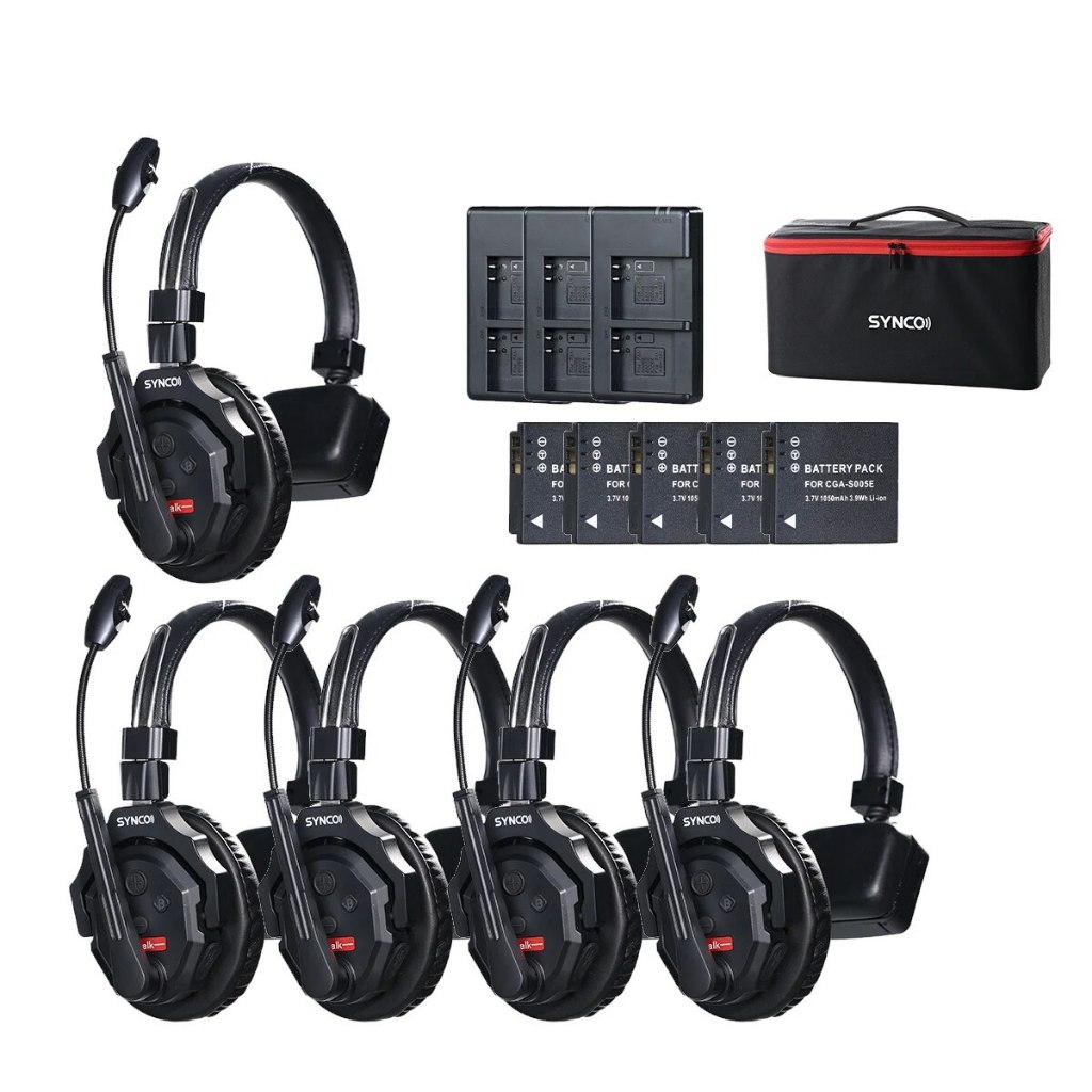Synco Xtalk 2.4G Full-Duplex Single-Ear Remote Headset Wireless ...