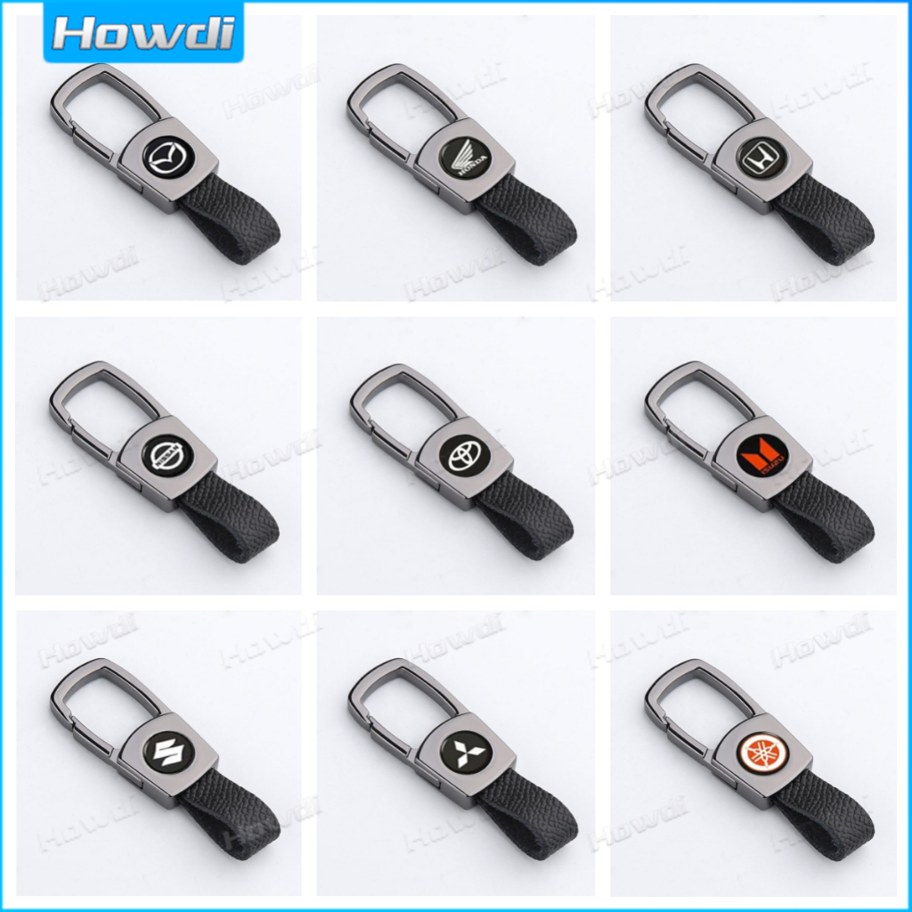 Howdi-Car Leather keychain metal keychain with logo for car and ...