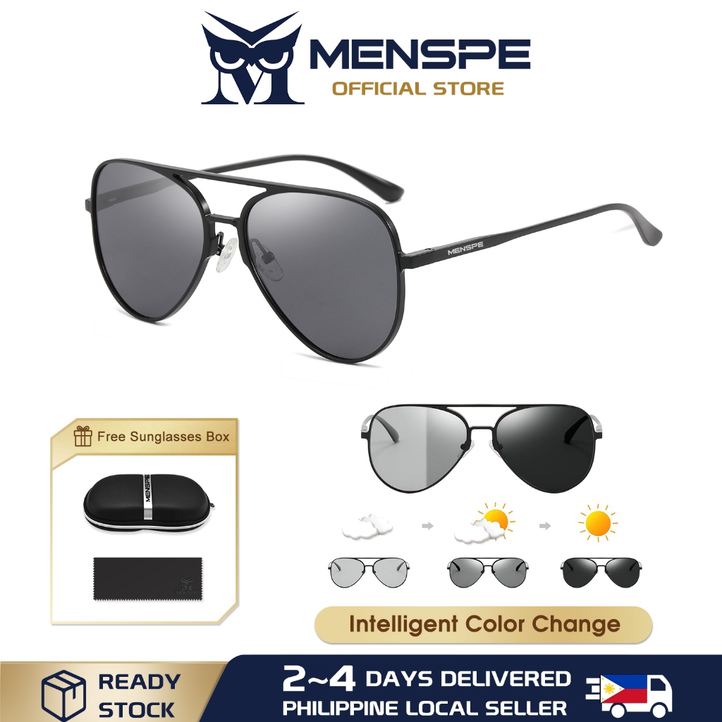 MENSPE Photochromic Sunglasses Men Sunglasses Fashion Polarized