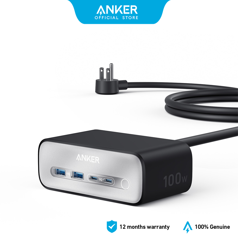 Anker Charging Station 100W 7-in-1 AC+USB-A+USB-C Power Delivery Desktop  Accessory for Home, Office