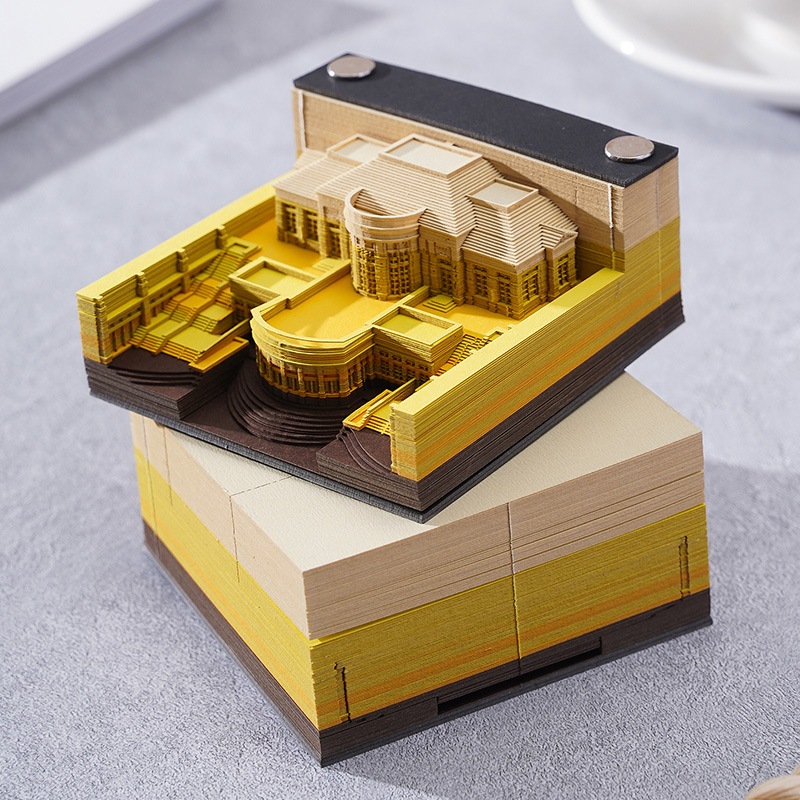 3D three-dimensional note paper, paper sculpture art decorative ...