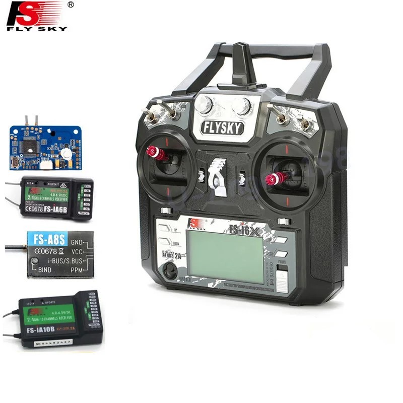 Flysky FS-i6X 10CH 2.4GHz AFHDS 2A RC Transmitter With FS-iA6B FS-iA10B ...