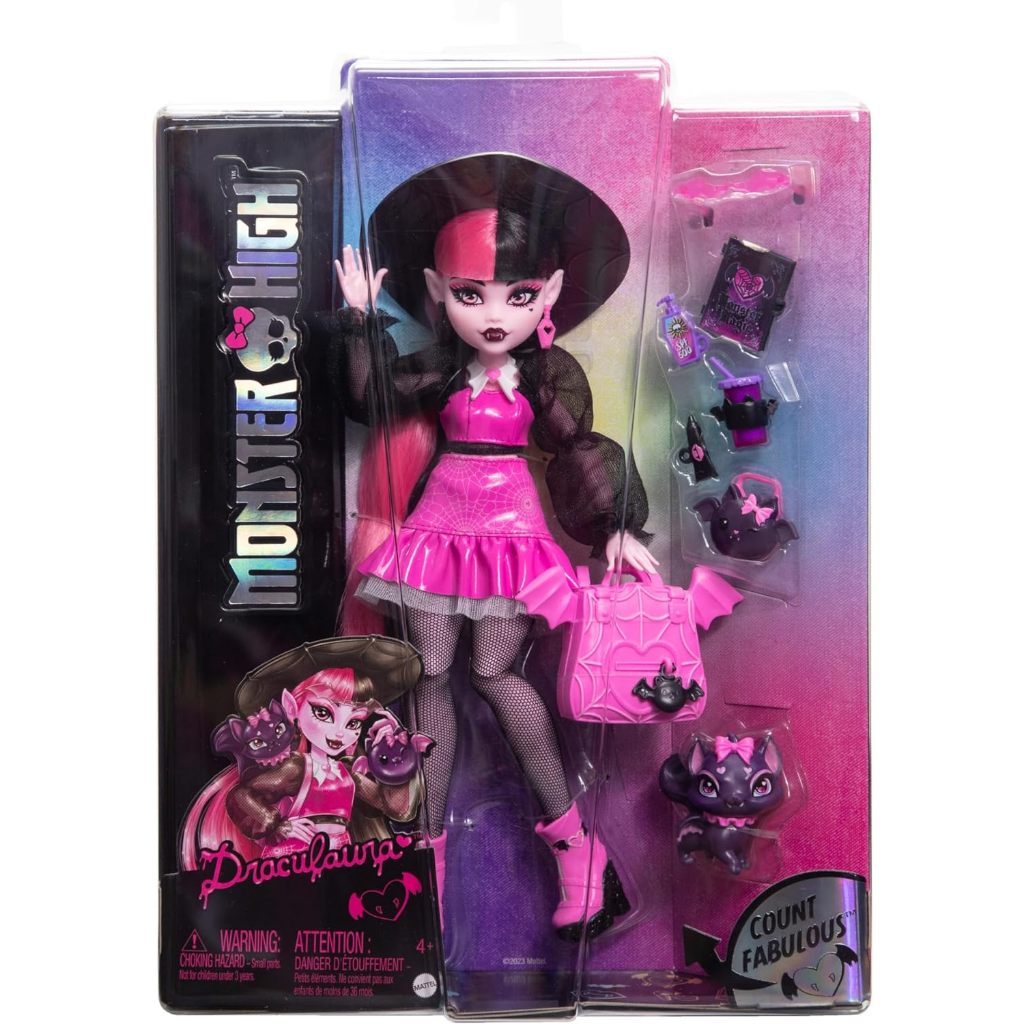 Monster High Draculaura Doll with Pet Bat Cat Count Fabulous and Accessories like Backpack Spell Book Bento Box and More HRP64 Shopee Philippines