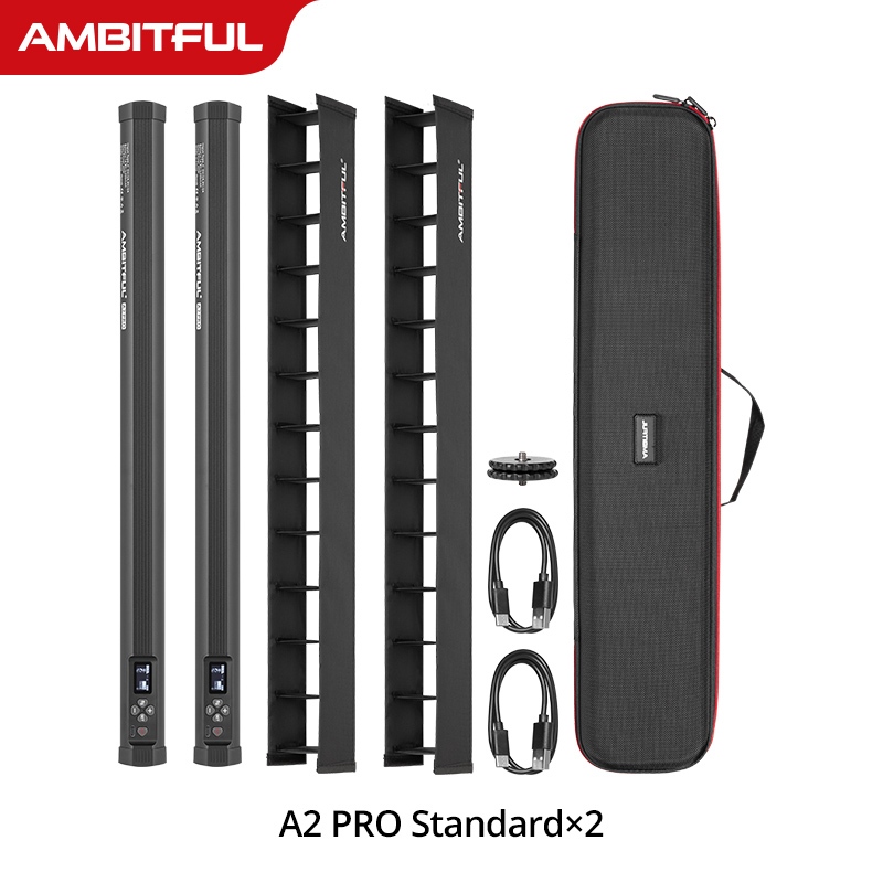 AMBITFUL A2 Pro A2PRO 2500K-8500K RGB Tube Light with Grid,Full Color ...