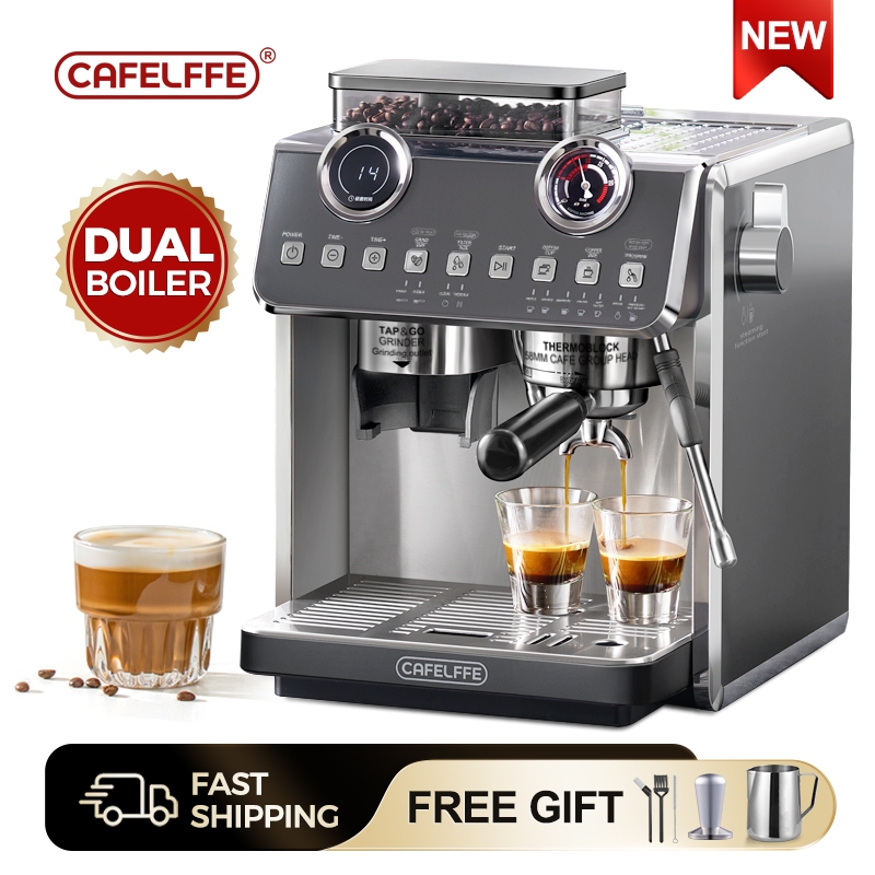 Cafelffe Barista Express Espresso Machine with Grinder, Bean to Cup