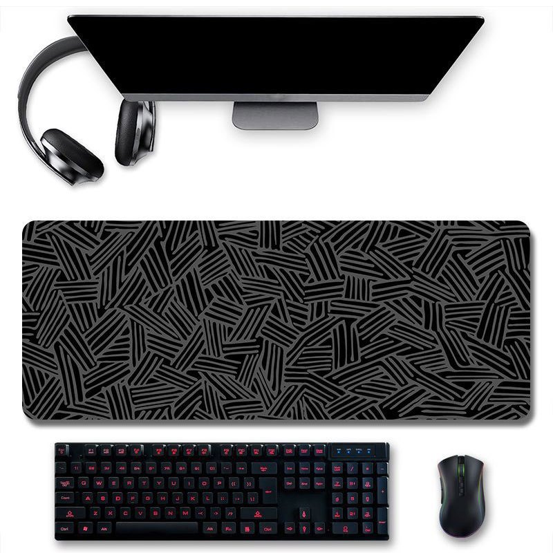 Simple Lines Mousepads With Stitched Edge Large Computer Keyboard Mouse Mat 3mm Non Slip Base Mouse Pad For Home Office Shopee Philippines