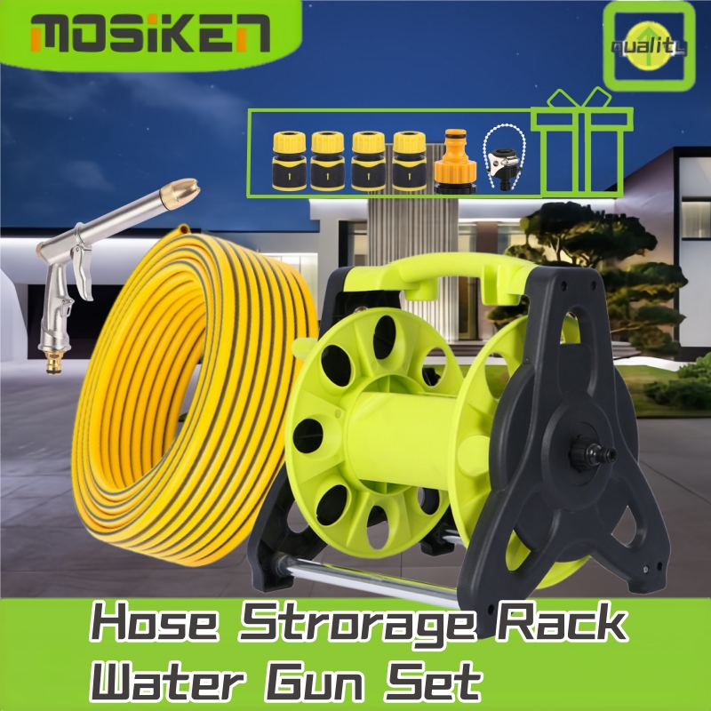 Garden Hose Set Heavy Duty Garden Hose Reel Truck50M Hose Metal