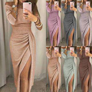 Womens Sexy Off Shoulder Bodycon Cocktail Dress Formal Evening Party Ball  Prom Pencil Dress