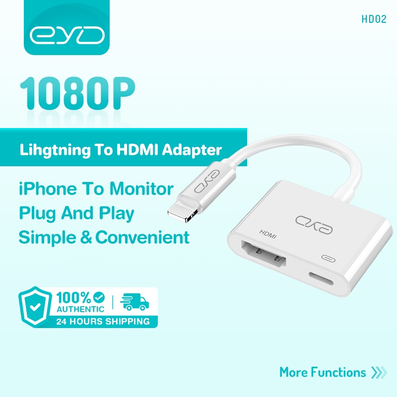 Lulaven Lightning to HDMI Adapter Cable for iPhone and iPad 