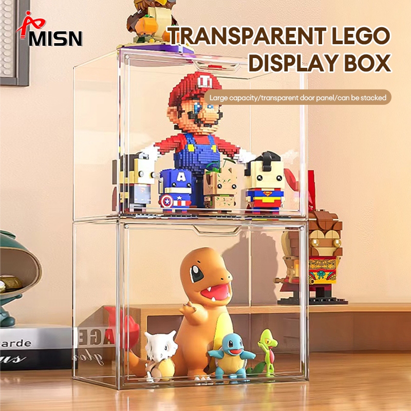 MISN Acrylic Toy Display Storage Box Stackable Magnetic Transparent ...