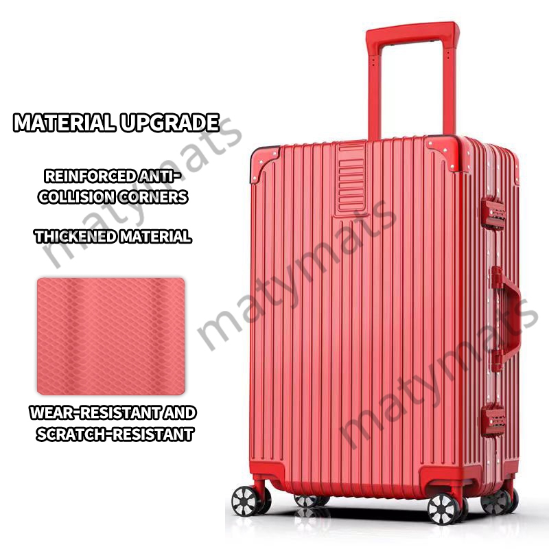 Aluminum Frame Luggage 20 24 Inch Lightweight Scratch Resistant Suitcase Travel Bag Shopee Philippines