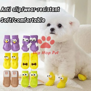 4pcs/set Anti Slip Christmas Dog Socks Dog Grip Socks with Straps Traction  Control for Indoor on Hardwood Floor Wear Pet Paw Protector for All Dogs