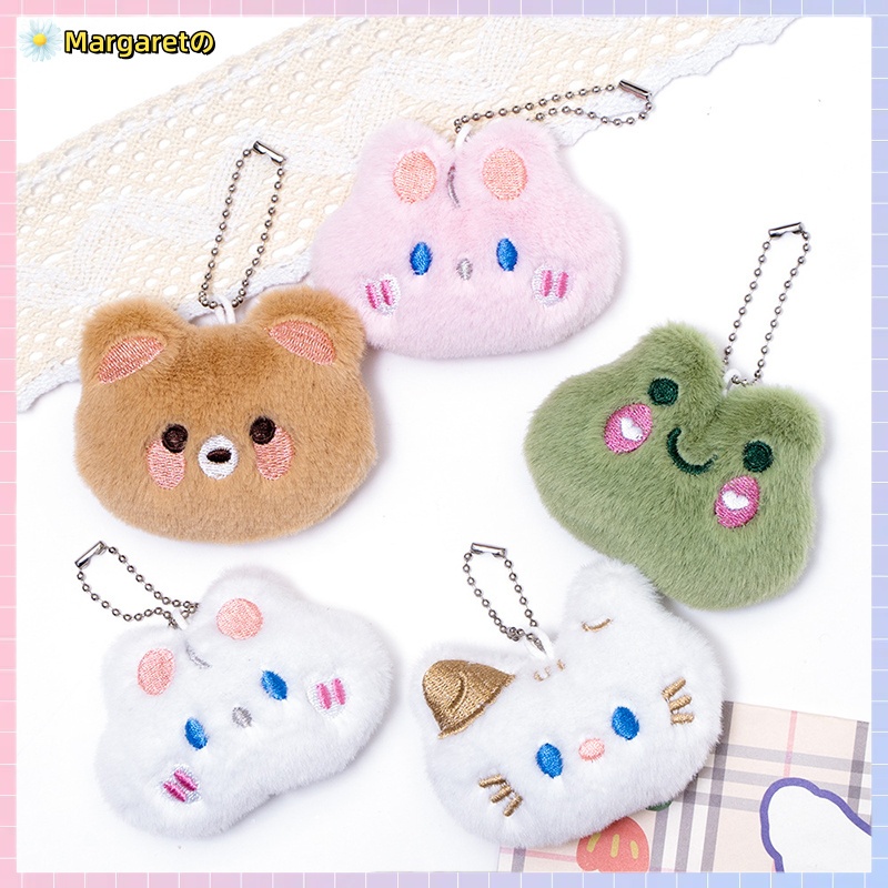 [Margaret] Cute Animal Keychains Plush Rabbit Frog Cat Doll Keychains ...