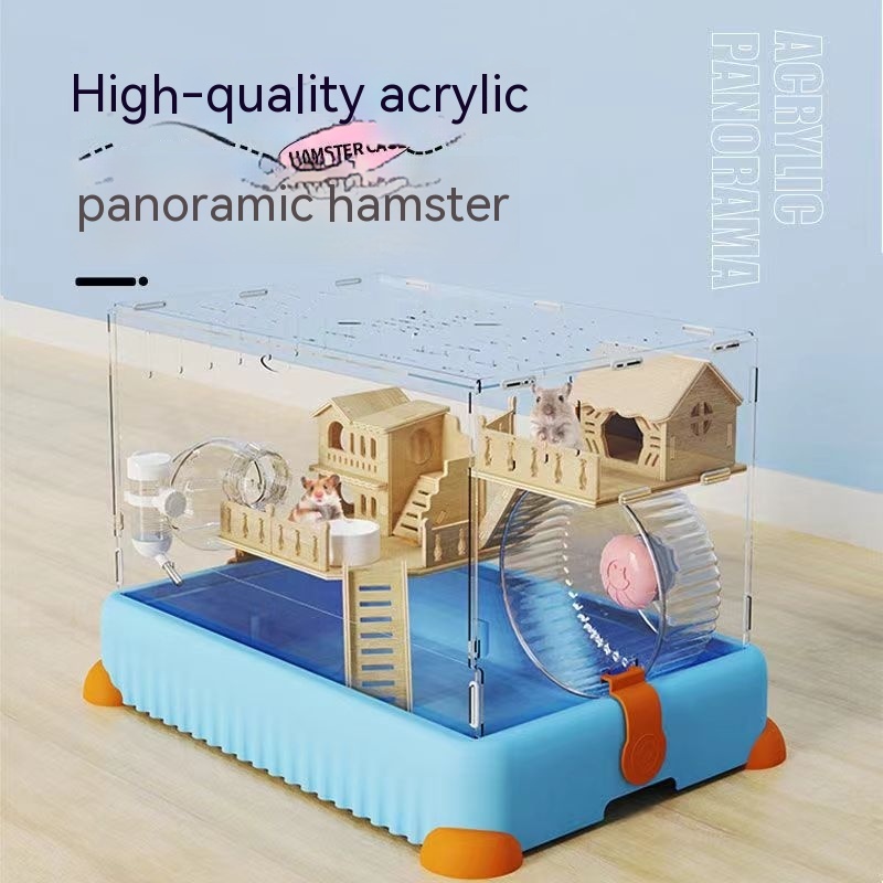 Panoramic Hamster Cage Acrylic Golden Silk Bear Cage Cheap Large Space ...