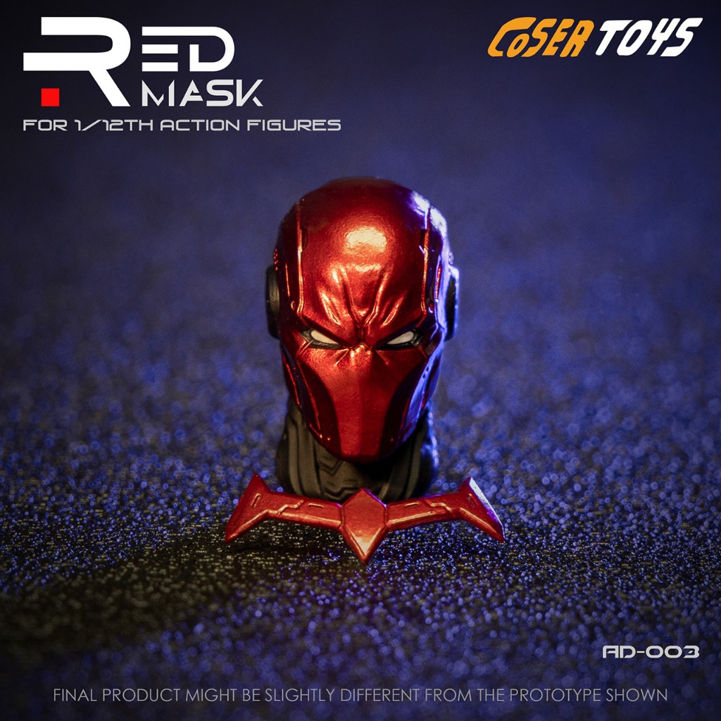 COSER VTOYS Red Hood Red Mask Head Sculpture DC Adapts to 1/12 Body DIY ...