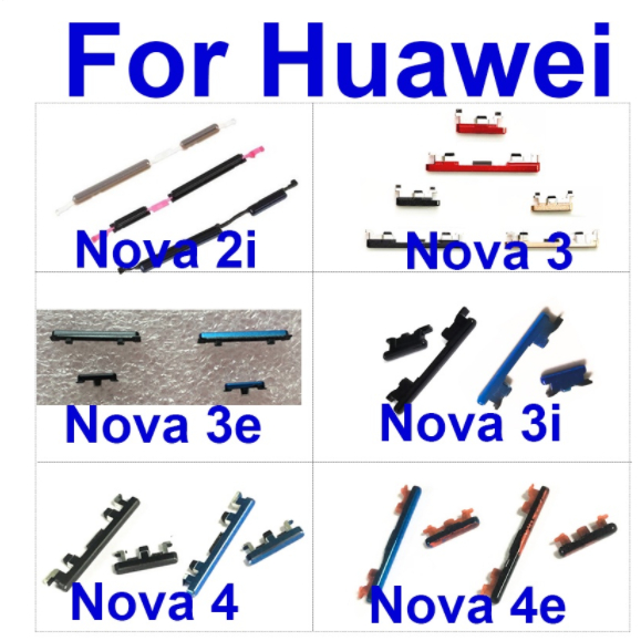 Side Power on Off Volume Buttons for Huawei Nova 2i 3 3i 3e 4 4e Volume ...